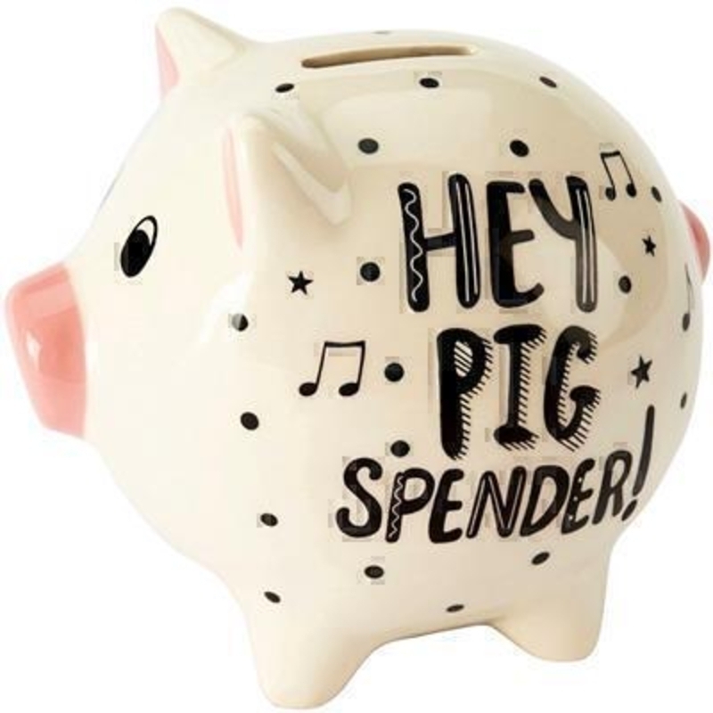 This is a pig shaped money bank that is more than perfect for that pig spender you know designed by Transomnia
